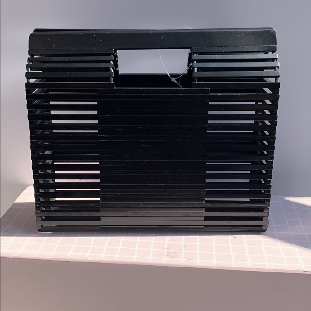 Urban Outfitters wooden black caged bag - Picture 4 of 8